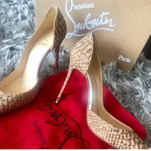 Authentic Christian Louboutin Iriza cork 100mm BARELY USED